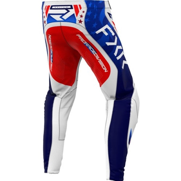 Pantalon de Motocross Helium 25.7 Bleu/Blanc/Rouge de dos