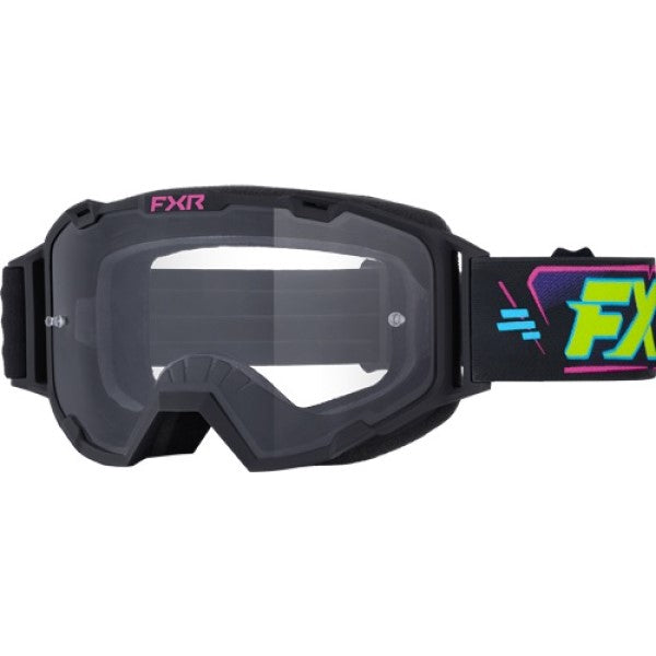 Lunette de Motocross Maverick Prime Noir/Vert, de face