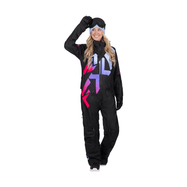 Ensemble de Motoneige Cold Cross CX Lite Femme/FXR/noir mauve, de face
