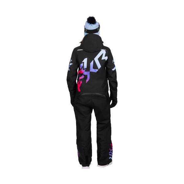 Ensemble de Motoneige Cold Cross CX Lite Femme/FXR/noir mauve, de dos