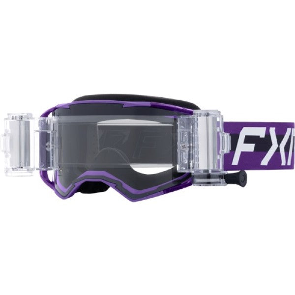 Lunette de Motocross Factory Ride Roll-Off Mauve, de face