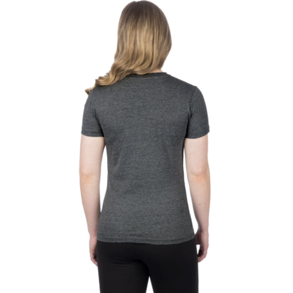 T-Shirt Race Div Premium Femme Gris, de dos