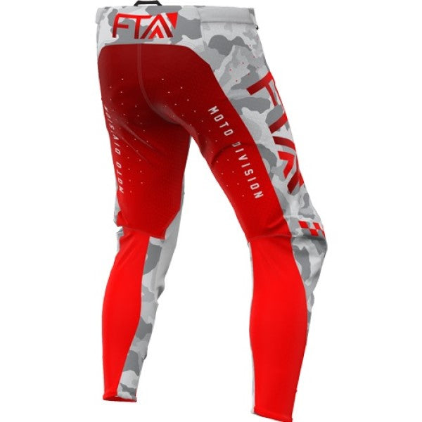 Pantalon de Motocross Stylz Moto Blanc/Rouge Dos