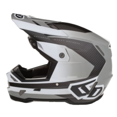 Casque de Motocross ATR-3 Pure Carbone Blanc, côté gauche