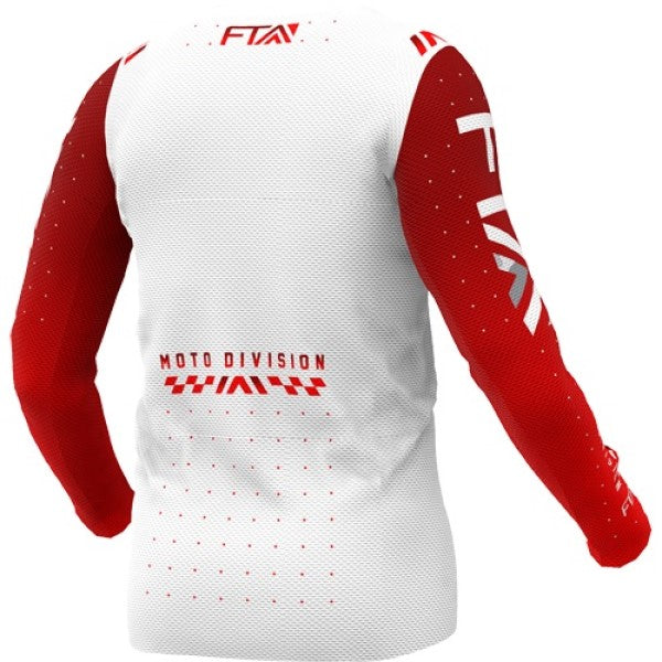 Chandail de Motocross Stylz Moto Blanc/Rouge Dos