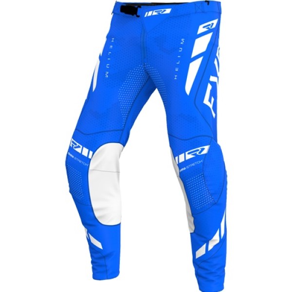 Pantalon de Motocross Helium 25.7 Bleu/Blanc de face