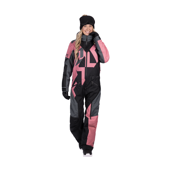 Ensemble de Motoneige Cold Cross CX Lite Femme/FXR/gris rose, de face