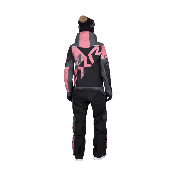Ensemble de Motoneige Cold Cross CX Lite Femme/FXR/gris rose, de dos