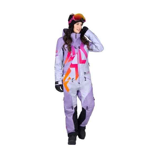 Ensemble de Motoneige Cold Cross CX Lite Femme/FXR/mauve, de face