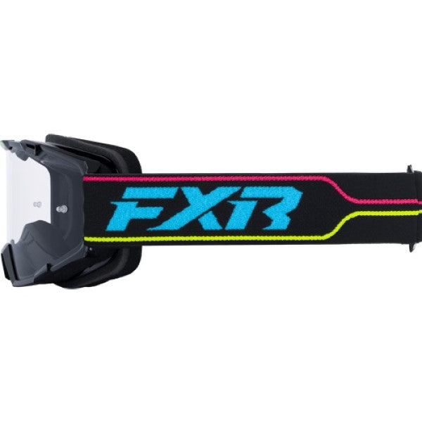 Lunette de Motocross Maverick Prime Noir/Bleu, de côté