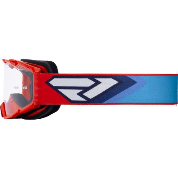 Lunette de Motocross Maverick Prime Rouge/Bleu, de côté