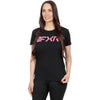 T-Shirt Victory Premium Femme Noir/Rose, de face