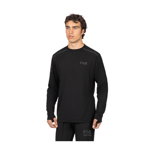 Chandail Sous-vêtements de Motoneige Surge Bamboo/FXR/noir, de face