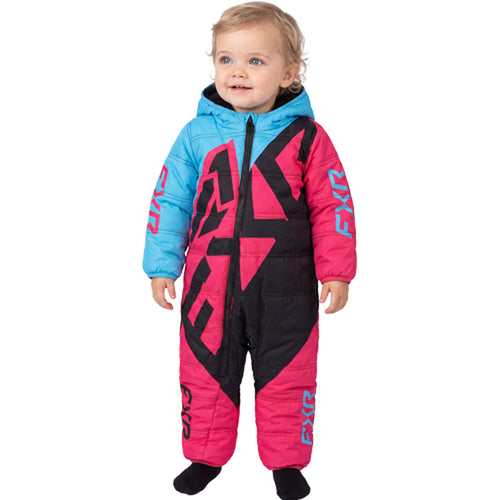 Ensemble de Motoneige Kicker Bébé Bleu/Rose, de face
