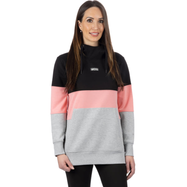 Coton Ouaté Stripe Femme Gris/Rose