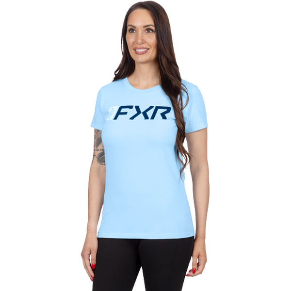 T-Shirt Victory Premium Femme Bleu, de face