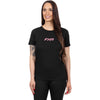 T-Shirt Pedigree Premium Femme Noir/Rose, de face