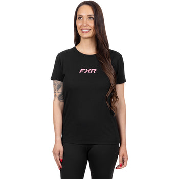 T-Shirt Pedigree Premium Femme Noir/Rose, de face