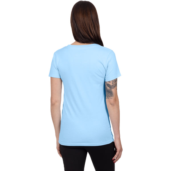 T-Shirt Victory Premium Femme Bleu, de dos