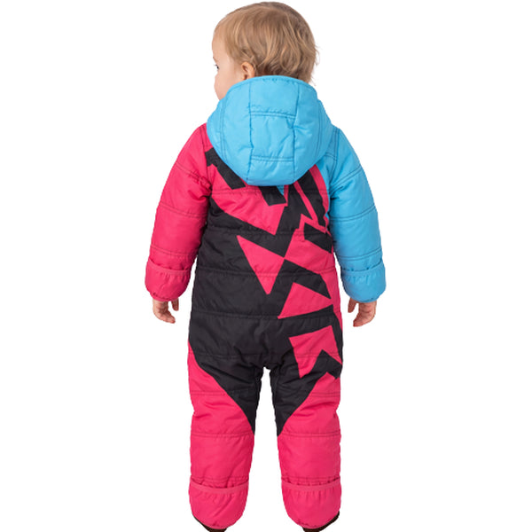 Ensemble de Motoneige Kicker Bébé Bleu/Rose, de dos