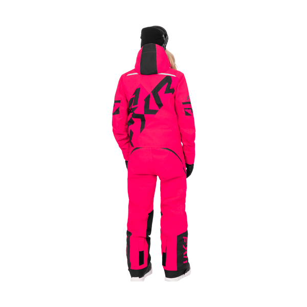 Ensemble de Motoneige Cold Cross CX Lite Femme/FXR/noir, fushia, de dos