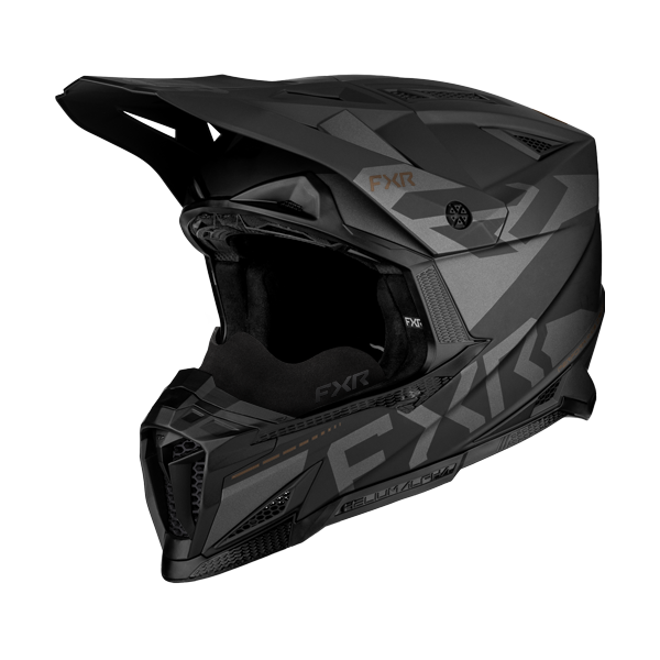 Casque de Snowcross Helium Alpha/FXR/ noir ops, de profil