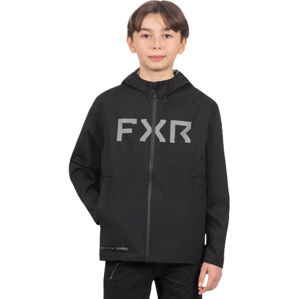 Manteau Adventure Lite Tri-Laminate Junior Noir, de face