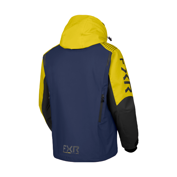 Manteau de Motoneige Vertical MTX Lite/FXR, bleu/jaune/de face