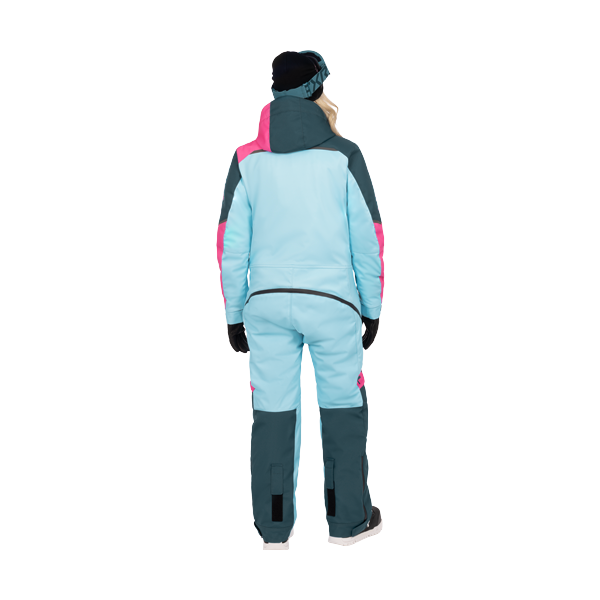 Ensemble de Motoneige Revo F.A.S.T. Femme/FXR/bleu rose, de dos