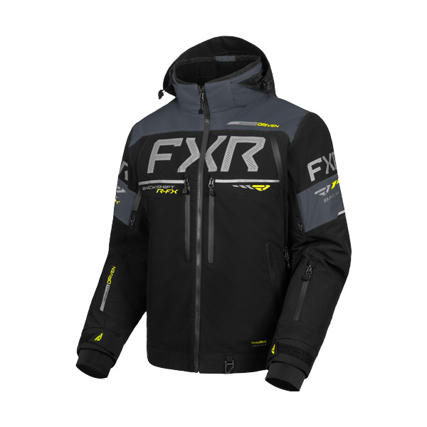 Manteau de Motoneige Backshift R-FX 2-en-1/ noir, jaune/de face