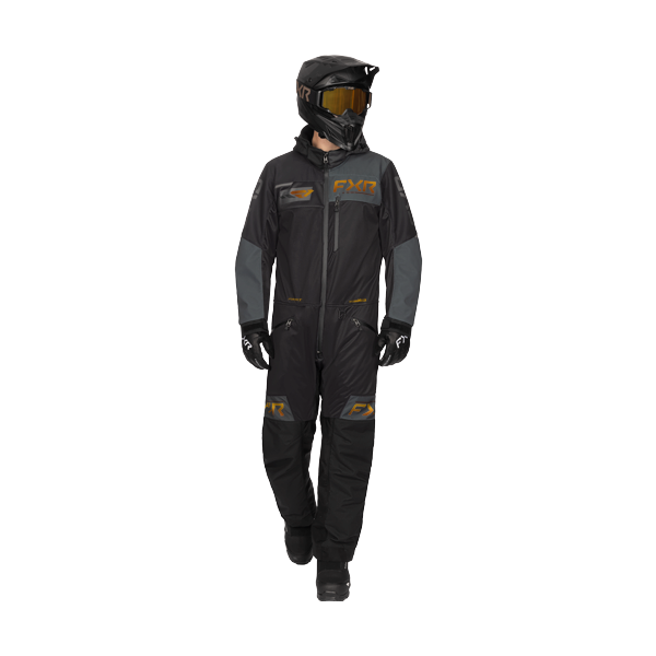 Ensemble de Motoneige Revo Fast/FXR/noir gris, de face