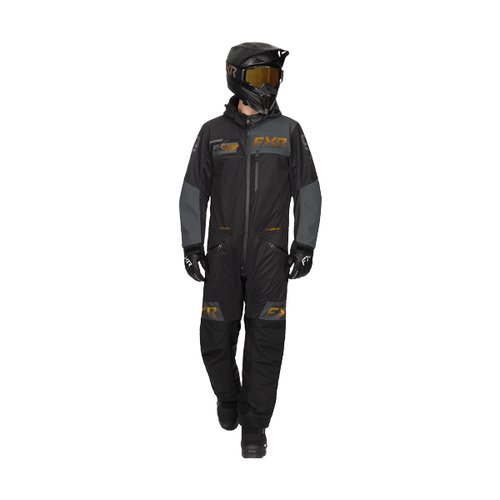 Ensemble de Motoneige Revo Fast/FXR/noir gris, de face