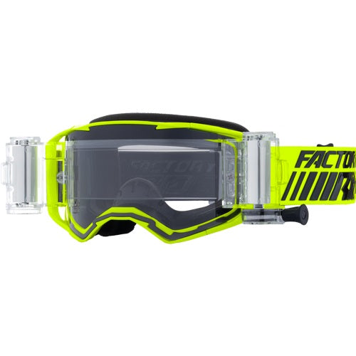 Lunette de Motocross Factory Ride Roll-Off Haute visibilité, de face