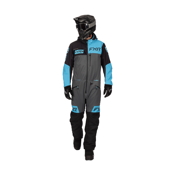 Ensemble de Motoneige Revo Fast/FXR/bleu, noir, de face