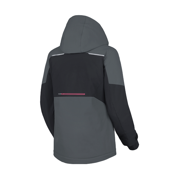 Manteau de Motoneige Aerial Femme/FXR/noir gris, de dos