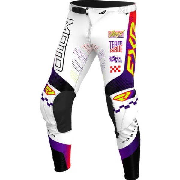 Pantalon de Motocross Podium Junior Blanc bleu