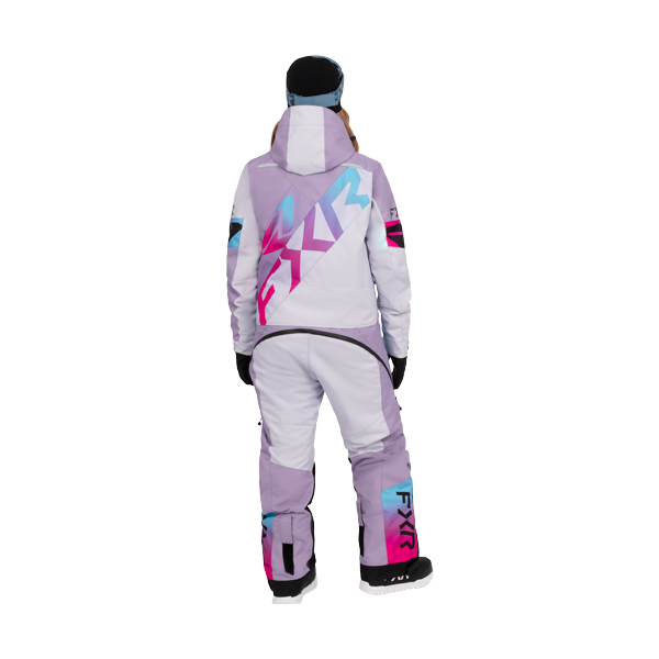 Ensemble de Motoneige Cold Cross CX Lite Femme/FXR/mauve bleu, de dos