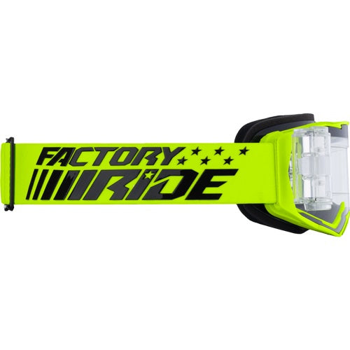 Lunette de Motocross Factory Ride Roll-Off Haute visibilité, de côté