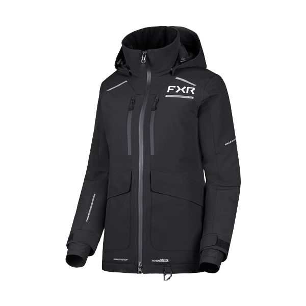 Manteau de Motoneige Aerial Femme/FXR/noir, de face