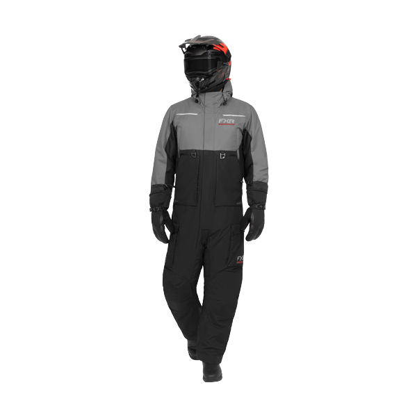 Ensemble de Motoneige Evolution/FXR/Noir, gris, de face