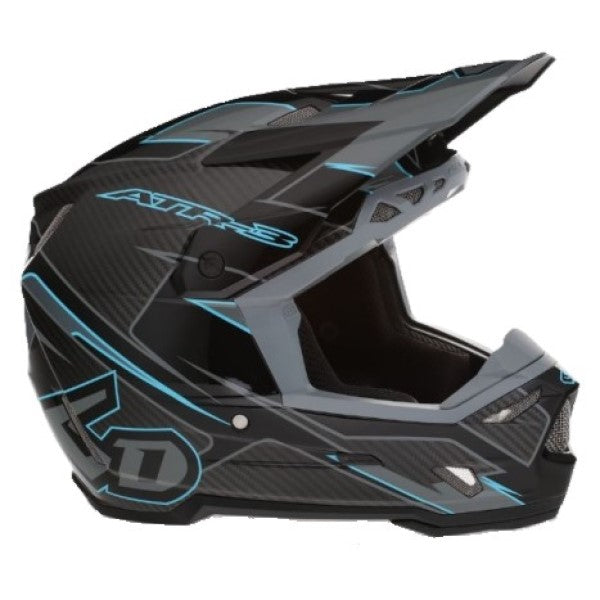 Casque de Motocross ATR-3 Reflex Carbone Noir/Bleu, côté droit