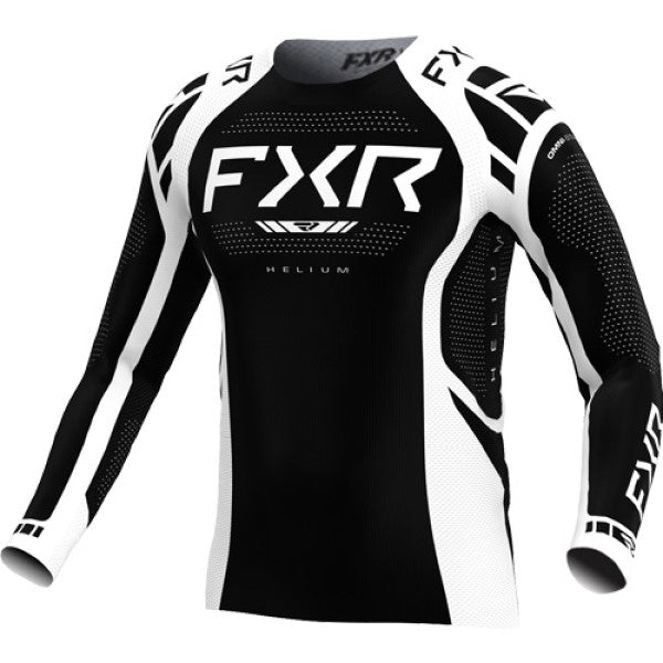 Chandail de Motocross Helium 25.7 Noir/Blanc de face