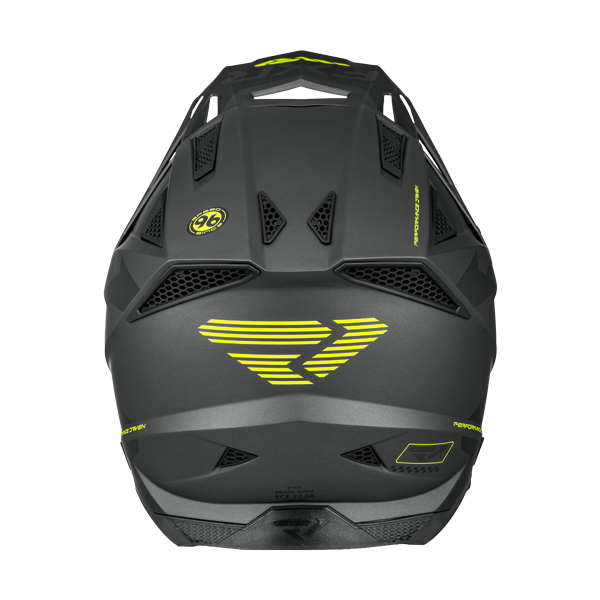 Casque de Snowcross Helium Alpha/FXR/ gris, jaune, arrière
