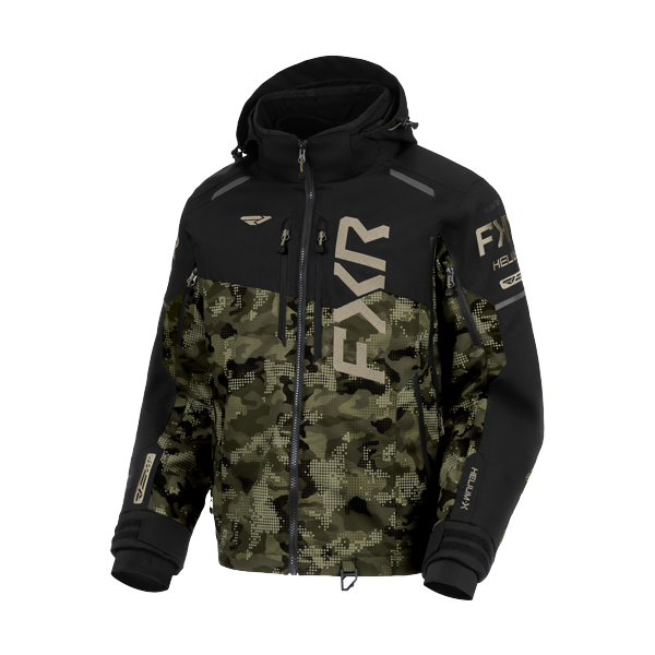 Manteau Helium X 2-in-1  vert, camo, de face