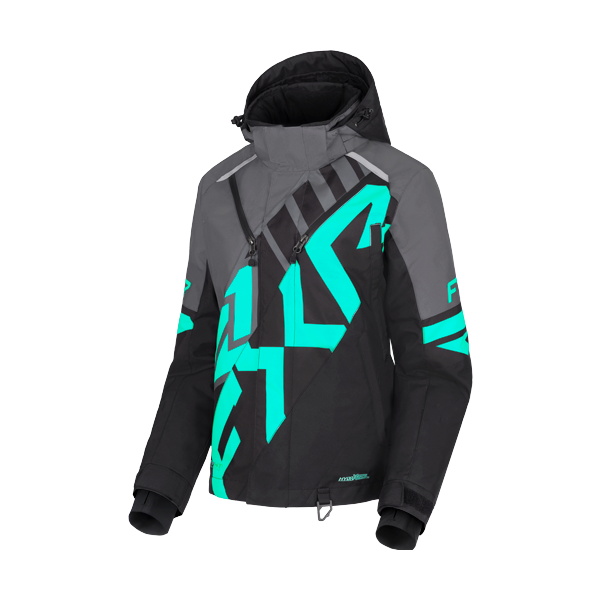 Manteau de Motoneige Cold Cross CX Fast Femme/FXR/ noir, gris, de face