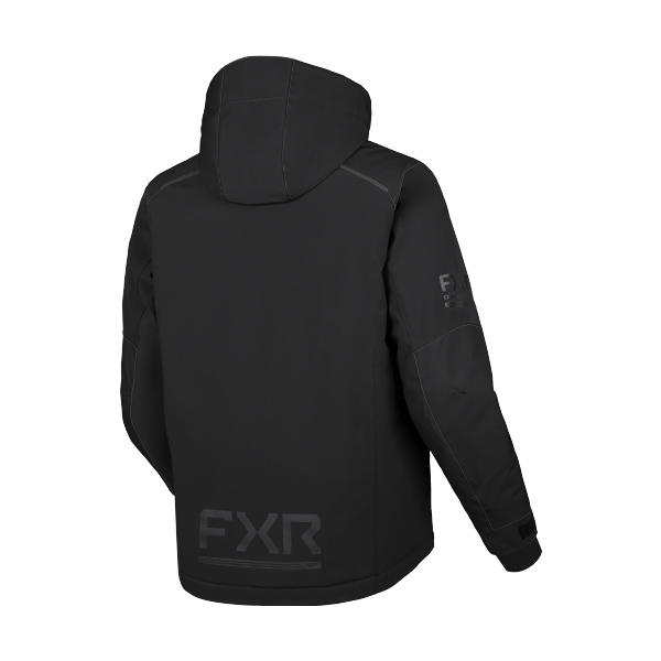 Manteau de Motoneige Hydrogen/FXR/Noir mat, de dos 
