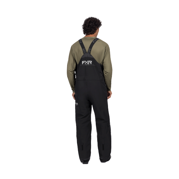 Pantalon à Bretelle de Motoneige Vapor Pro Isolé/FXR/Noir gris, de dos