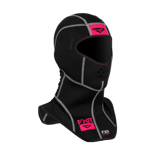 Cagoule de Motoneige Cold-Stop X/FXR/noir, fushia, de face