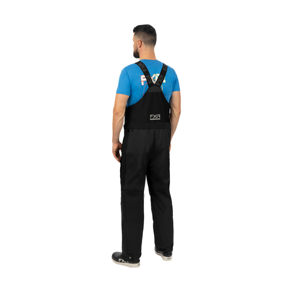 Pantalon à Bretelle de Motoneige Vapor Pro Isolé/FXR/Noir, de dos