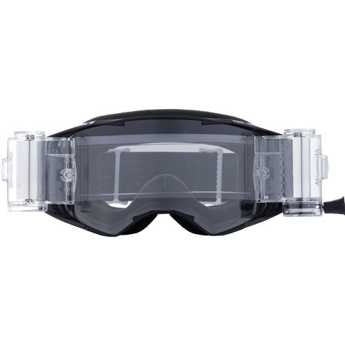 Lunette de Motocross Factory Ride Roll-Off Noir, de face